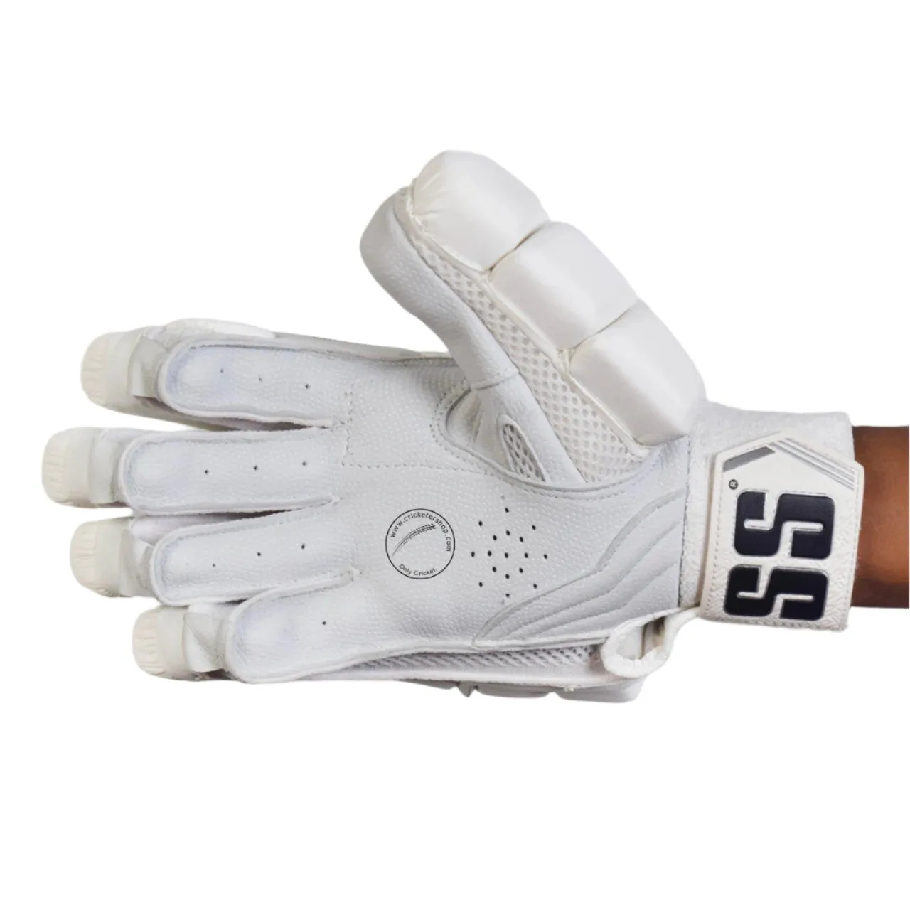 SS Gladiator White Cricket Batting Gloves Mens Size