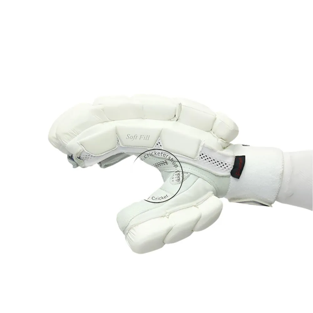SS Millennium Pro White Cricket Batting Gloves Size