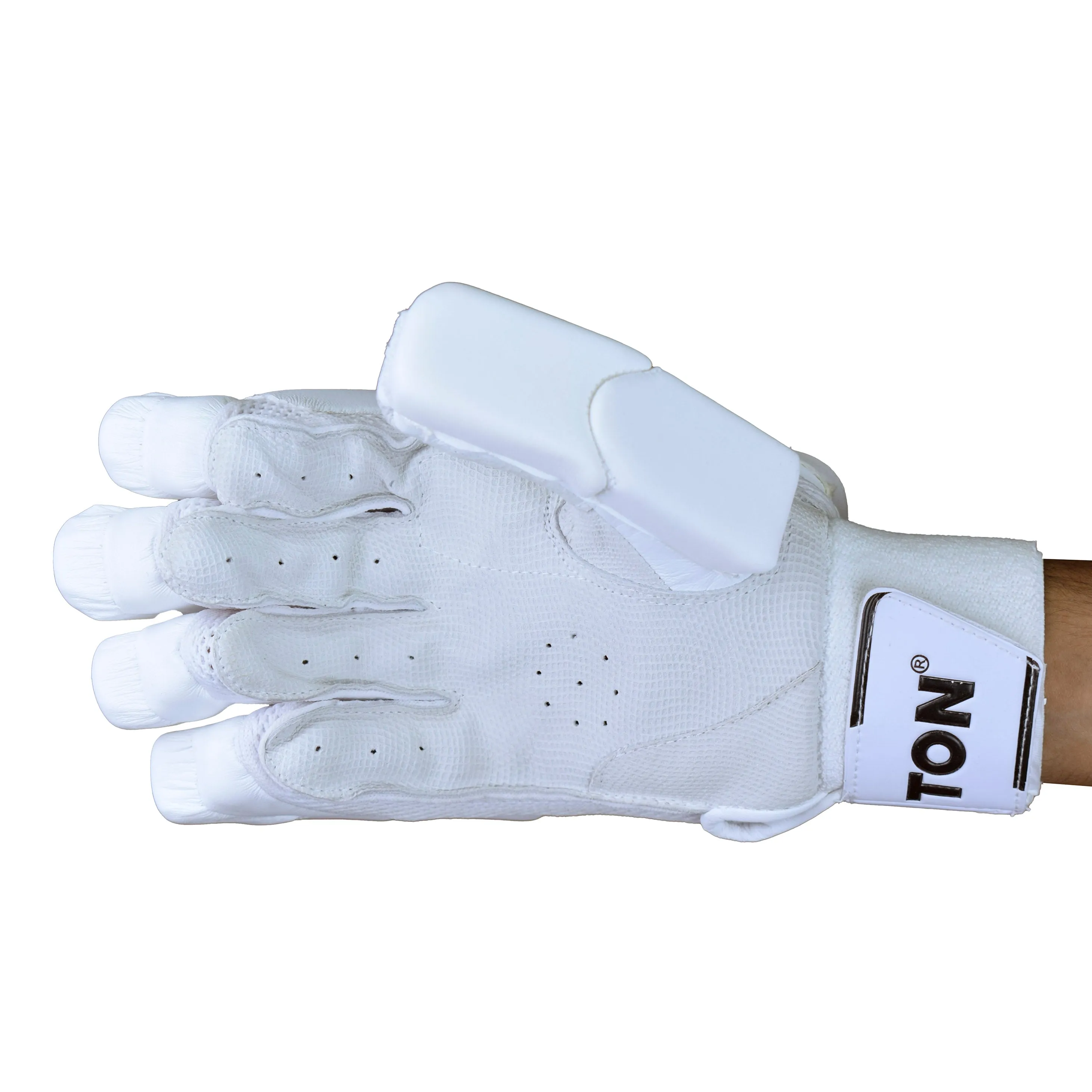 SS Ton Player Edition White Cricket Batting Gloves Men Size