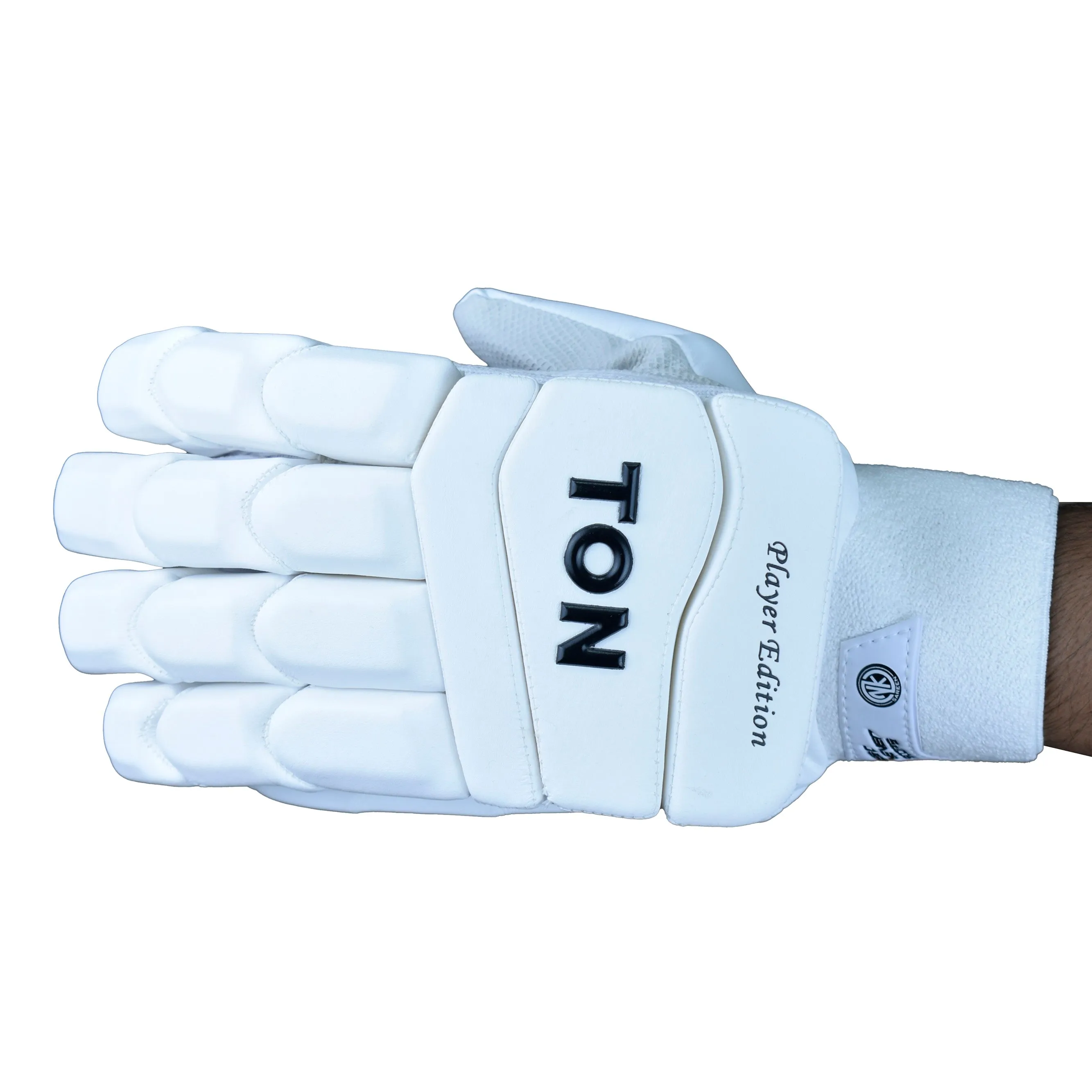 SS Ton Player Edition White Cricket Batting Gloves Men Size