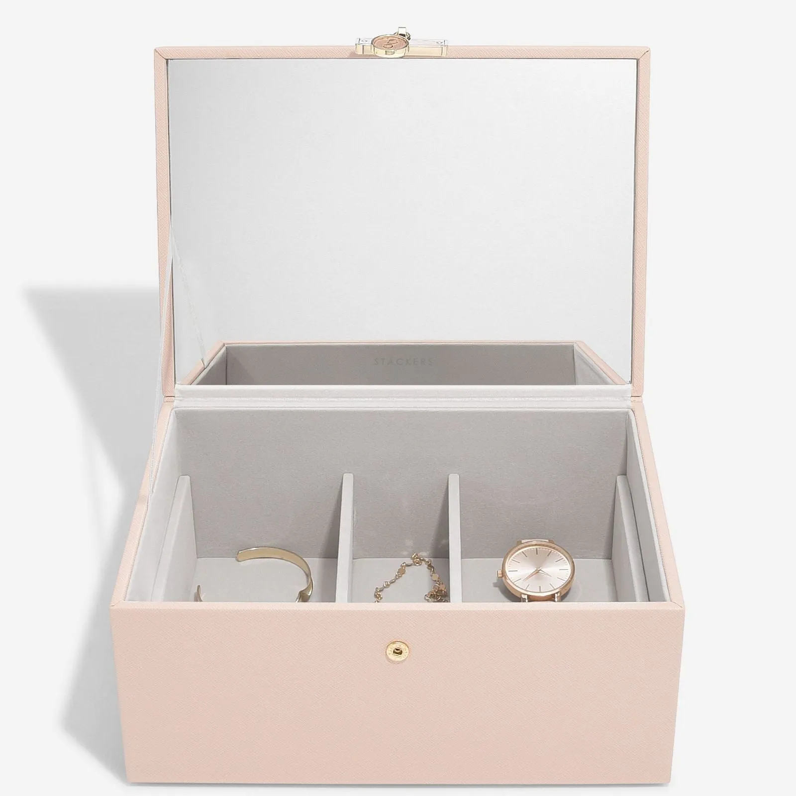 Stackers Luxury Classic 2 Tone Jewellery Box - Blush Pink