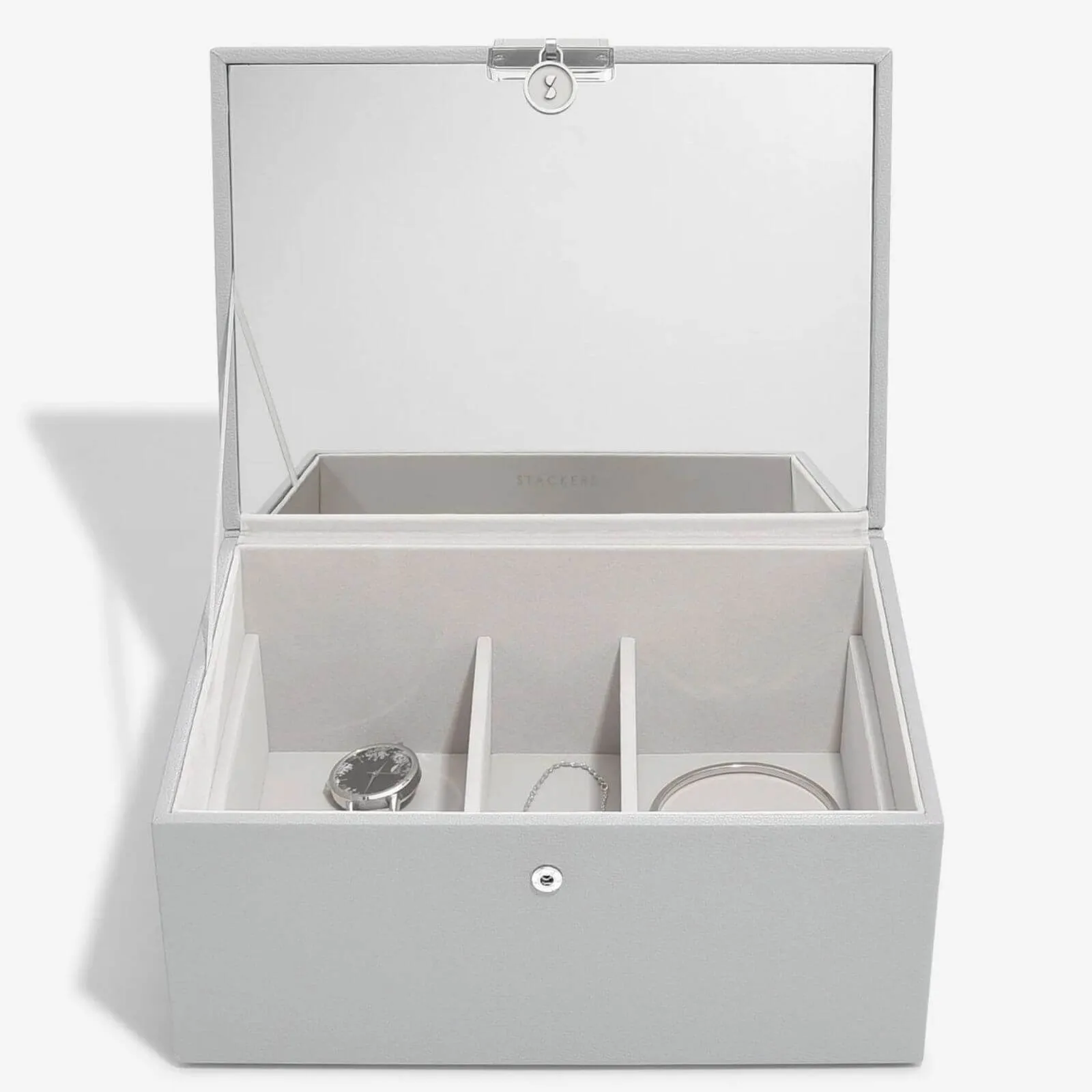 Stackers Luxury Classic 2 Tone Jewellery Box - Grey