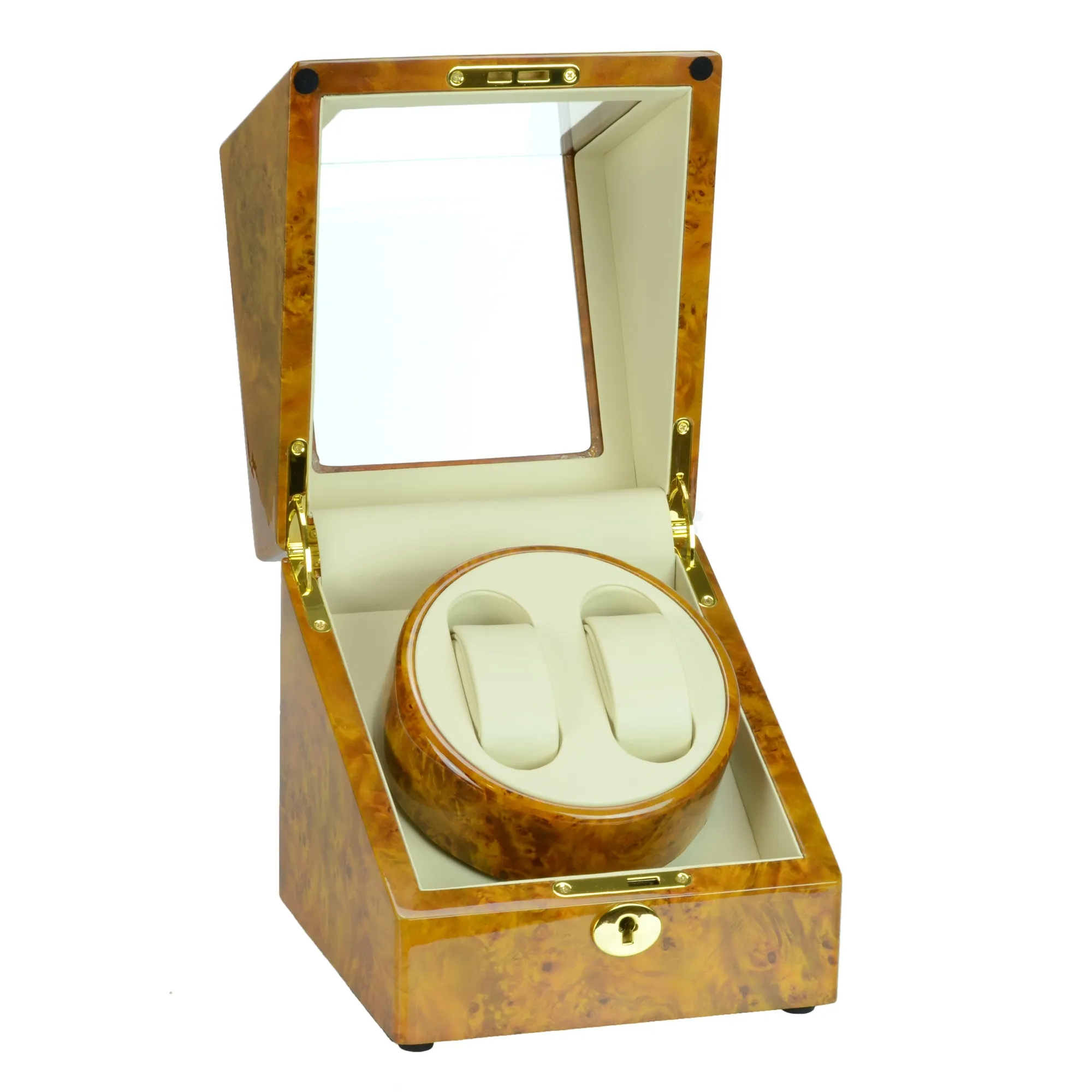 Steinhausen Heritage Double Winder For 2 Watches/Burlwood
