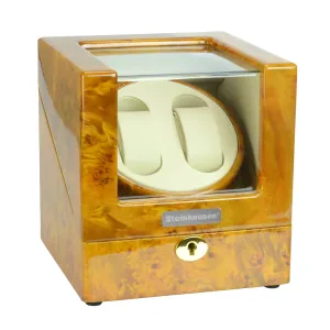 Steinhausen Heritage Double Winder For 2 Watches/Burlwood
