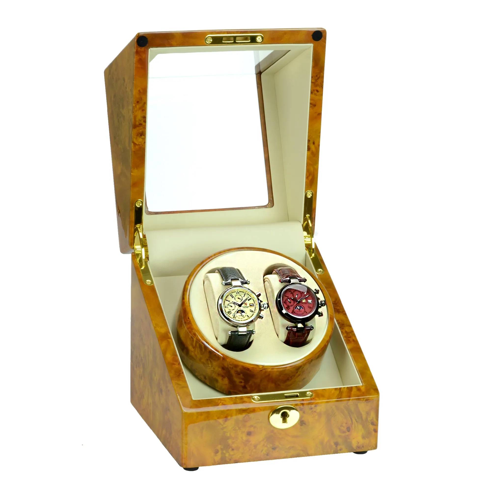 Steinhausen Heritage Double Winder For 2 Watches/Burlwood