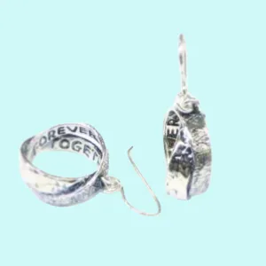 sterling silver jewelry earrings for women: "Forever Together".