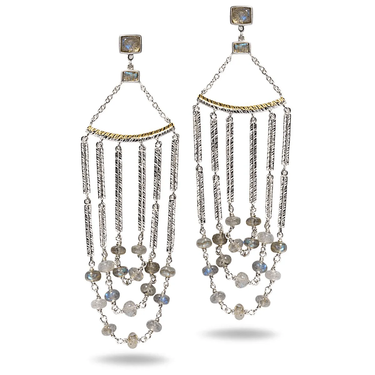 Sterling Silver Labradorite Chandelier Drop Earring