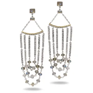 Sterling Silver Labradorite Chandelier Drop Earring