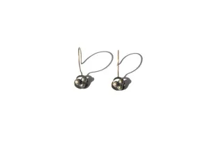 Sterling Silver Trefoil Dangle Earrings with Fine Silver Granulation