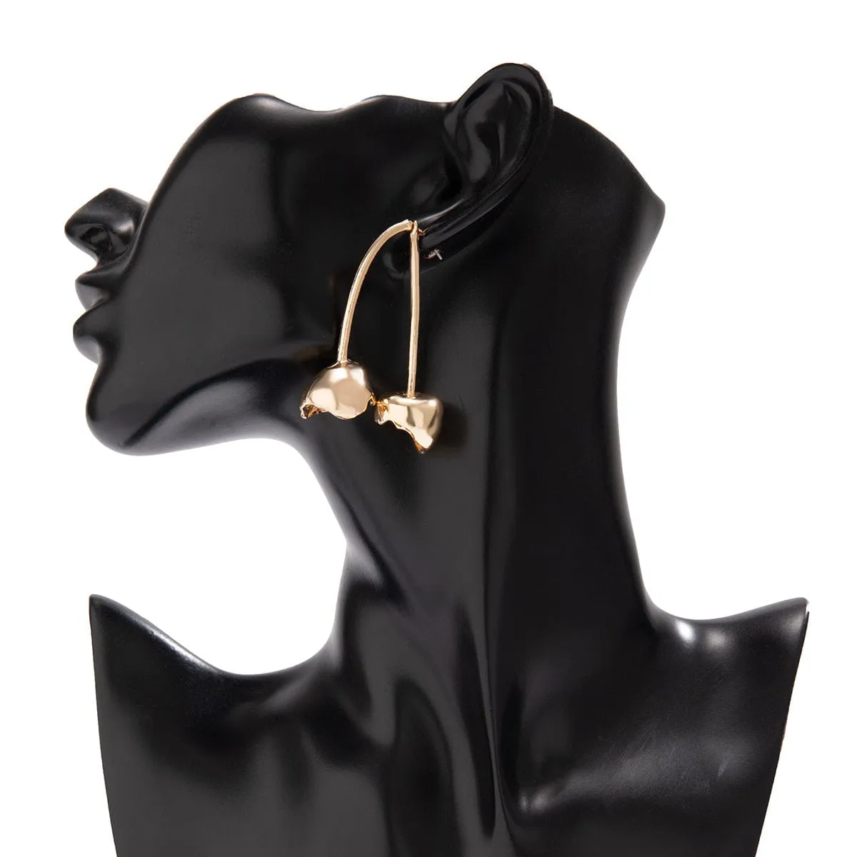 Sweet Gold Plated Cherry Dangle Earrings