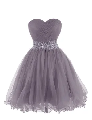 Sweetheart Tulle Cocktail Homecoming Dress