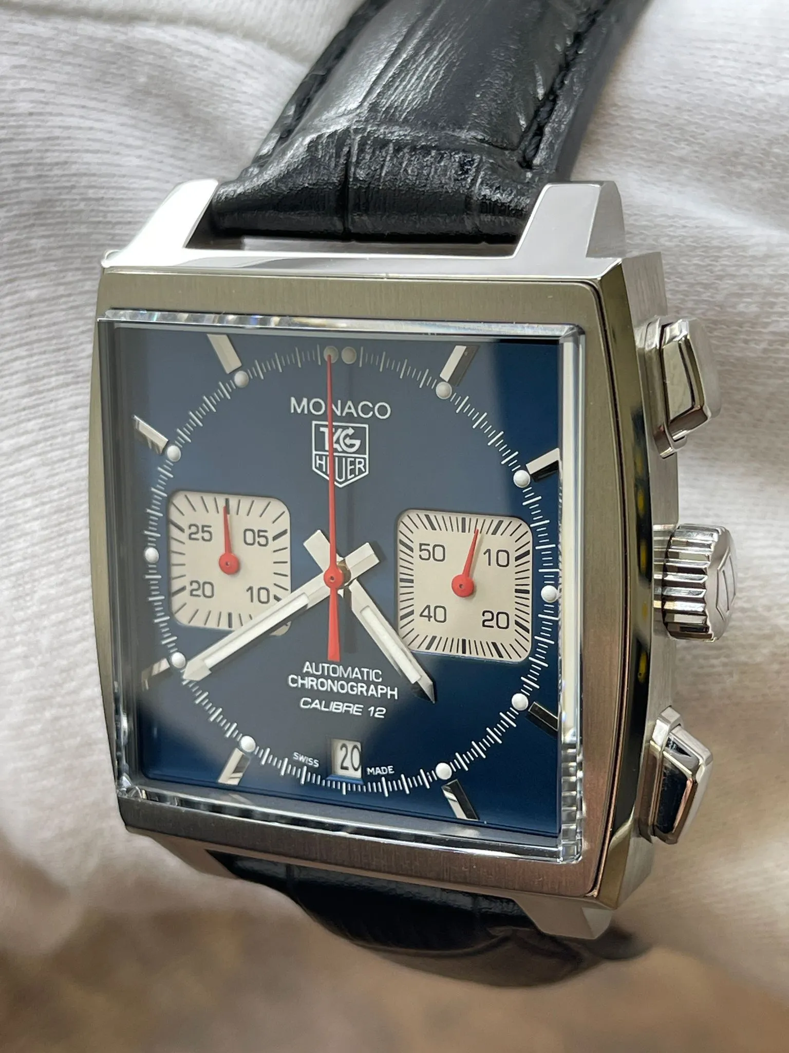TAG Heuer Monaco Caliber 12 CAW2111 Blue Dial Automatic Men's Watch