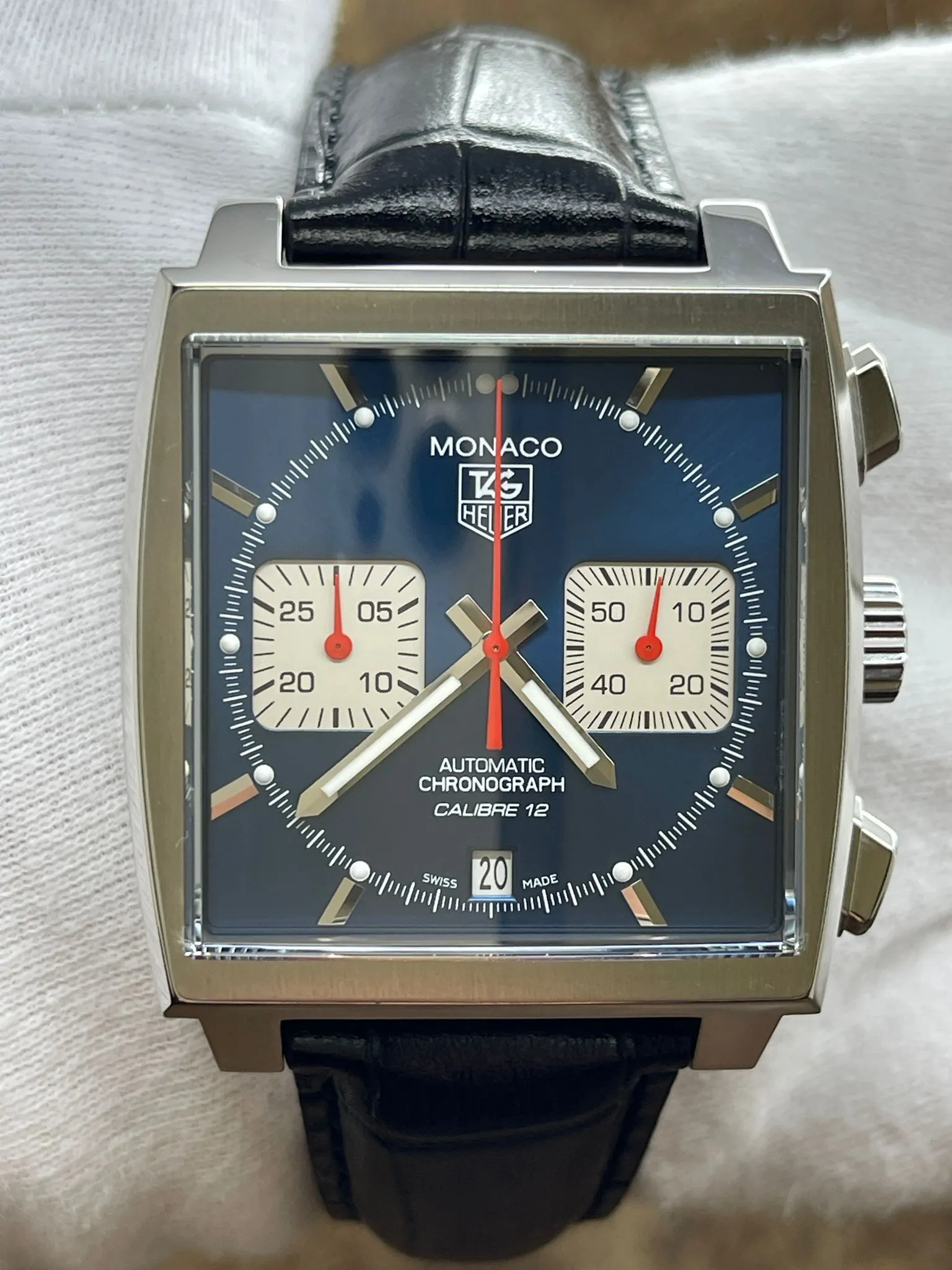 TAG Heuer Monaco Caliber 12 CAW2111 Blue Dial Automatic Men's Watch