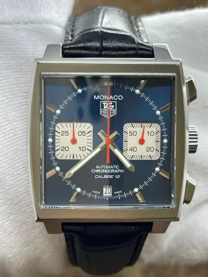 TAG Heuer Monaco Caliber 12 CAW2111 Blue Dial Automatic Men's Watch