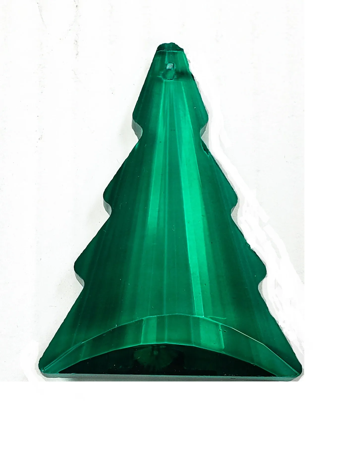 Teal Green Christmas Tree Chandelier Crystals, Caribbean Green Pine Tree Suncatcher
