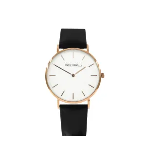 Tempus Collection - Rose Gold Ashen Black Leather Watch (Ambassador)
