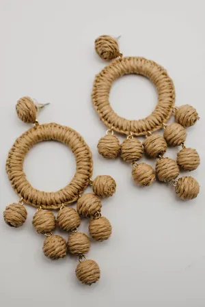 The Lunna Raffia Chandelier Earring