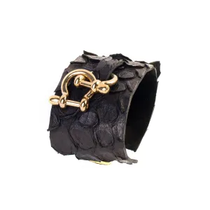 The Purity Drop Leather Cuff Bracelet