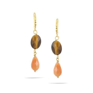 TIGER EYE  EARRINGS #191RD3401 (2C5)