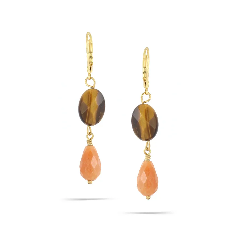 TIGER EYE  EARRINGS #191RD3401 (2C5)