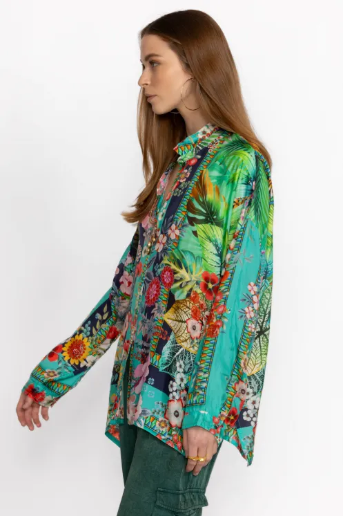 Tigres Et Fleurs Seline Button Down