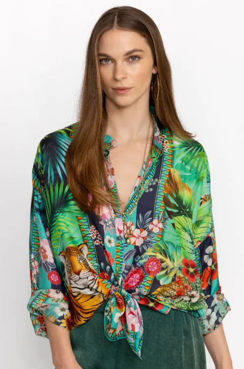 Tigres Et Fleurs Seline Button Down