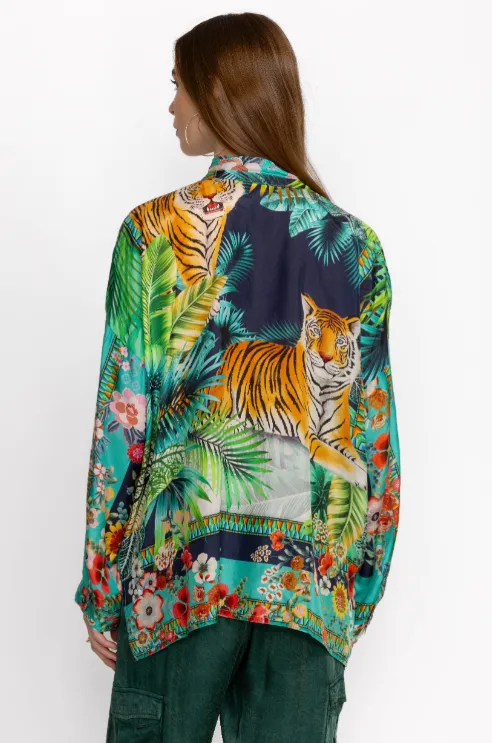 Tigres Et Fleurs Seline Button Down