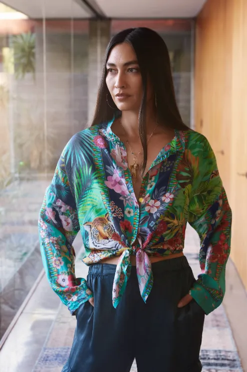 Tigres Et Fleurs Seline Button Down