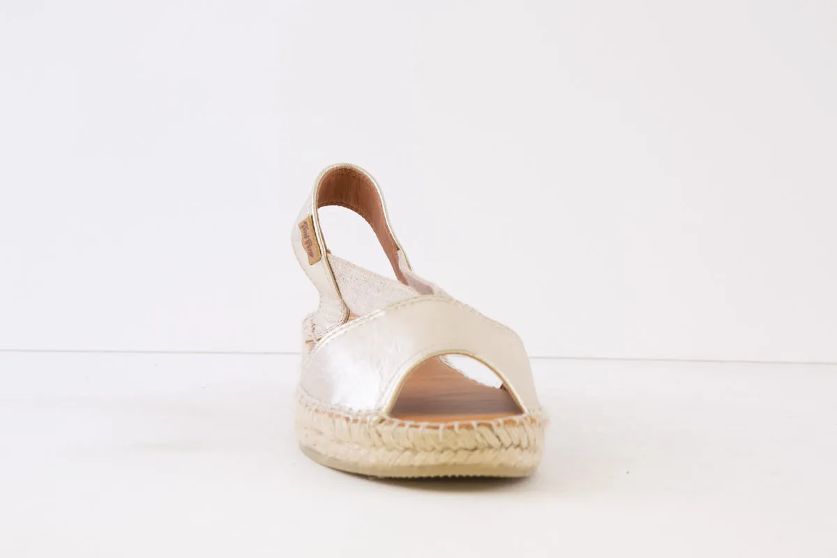 TONI PONS - ETNA FLAT ESPADRILLE SANDAL - GOLD