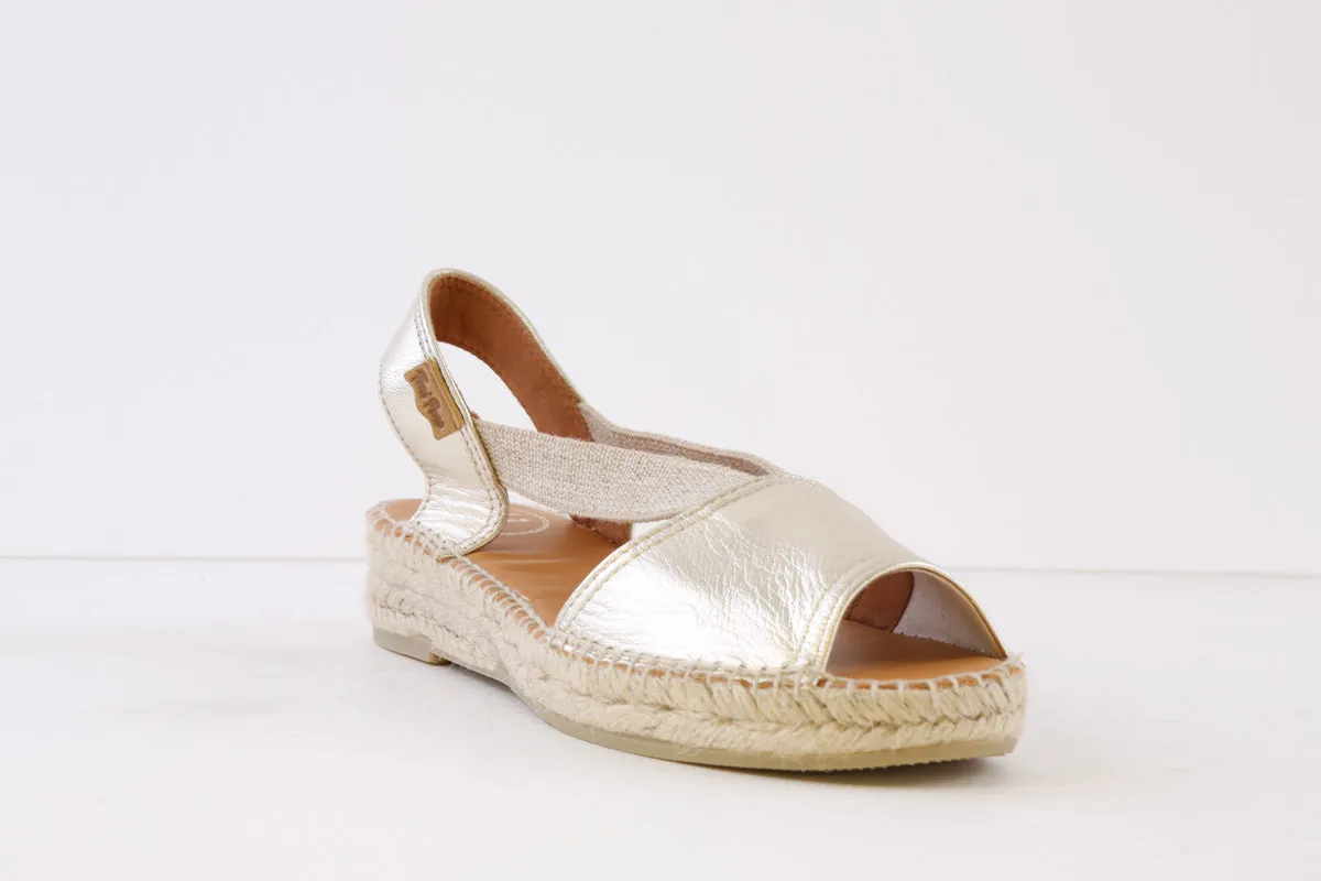 TONI PONS - ETNA FLAT ESPADRILLE SANDAL - GOLD