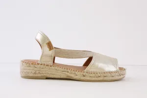 TONI PONS - ETNA FLAT ESPADRILLE SANDAL - GOLD