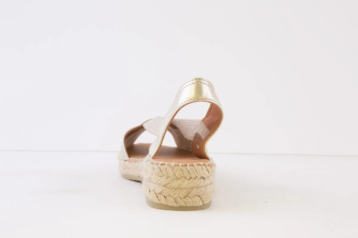TONI PONS - ETNA FLAT ESPADRILLE SANDAL - GOLD
