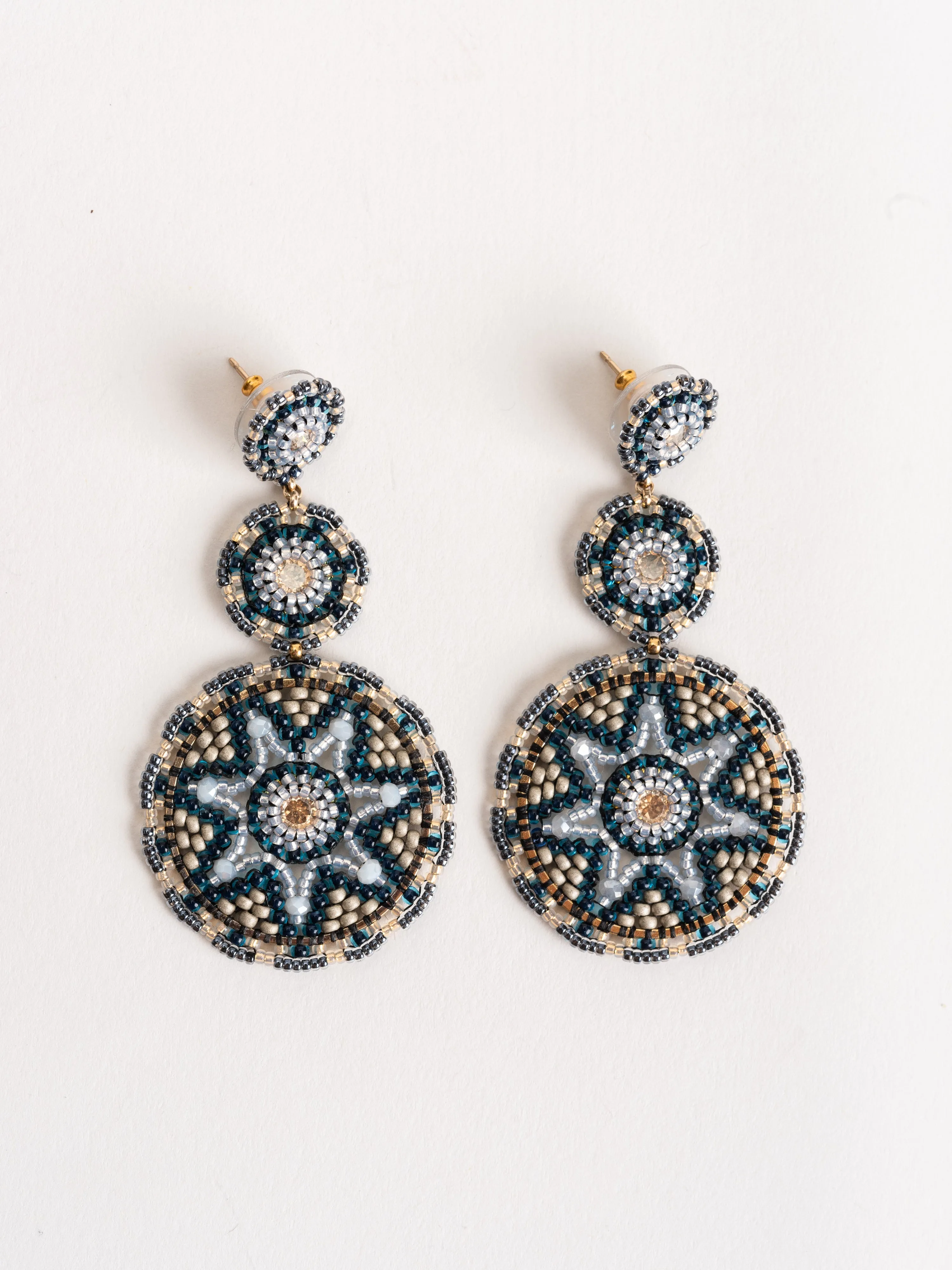 triple tier chandelier earrings