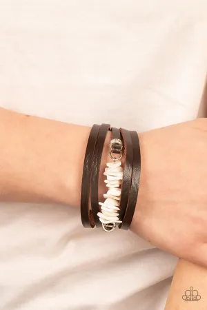 Tropical Trek - White Bracelet - Paparazzi Accessories
