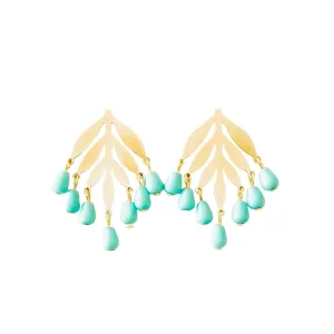 Turquoise Chandelier Post Earrings