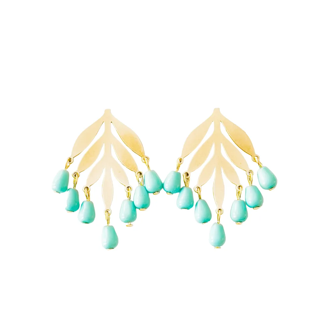 Turquoise Chandelier Post Earrings