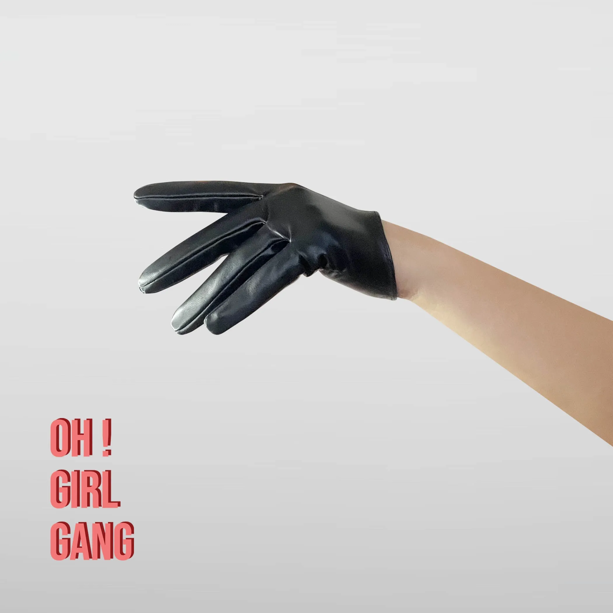Ultrashort GENUINE LEATHER Half Palm Gloves: Blue