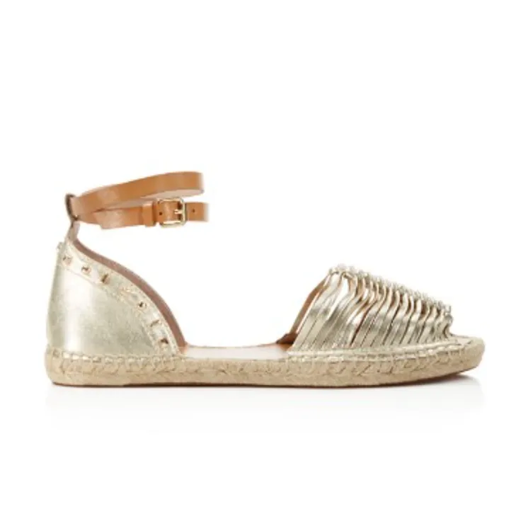 Usha Gold Espadrille Sandal