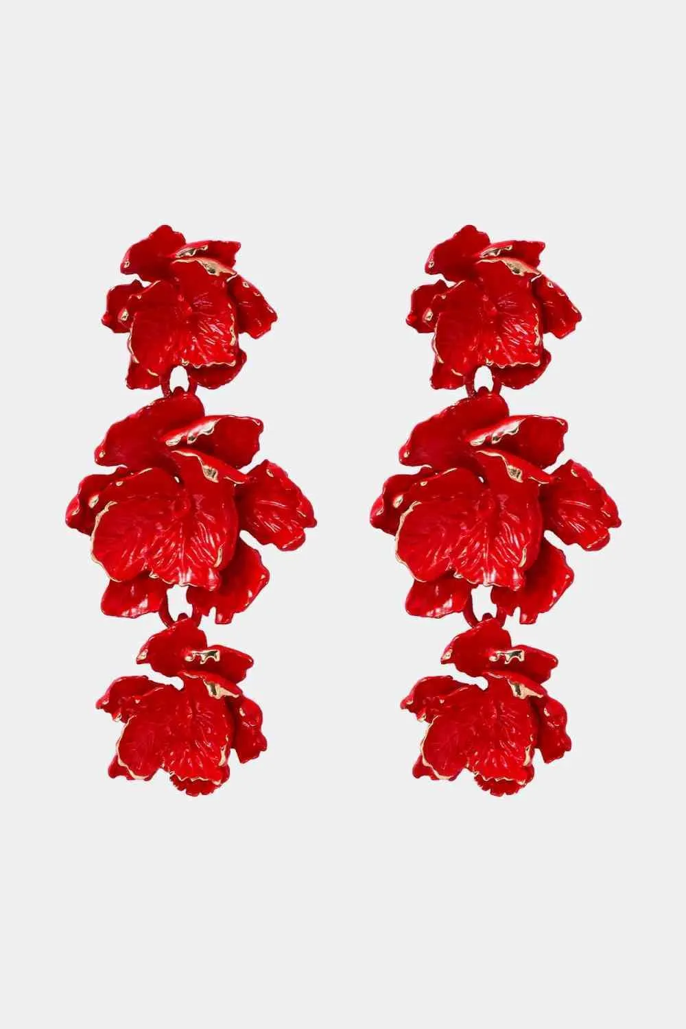 Vibrant Zinc Alloy Flower Dangle Earrings