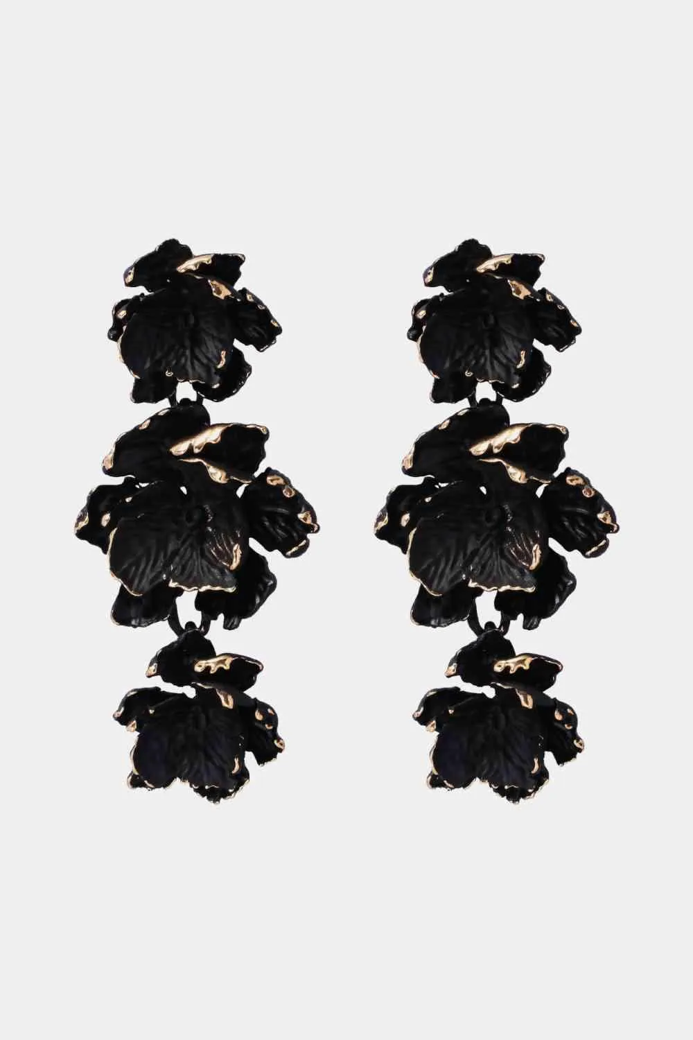 Vibrant Zinc Alloy Flower Dangle Earrings