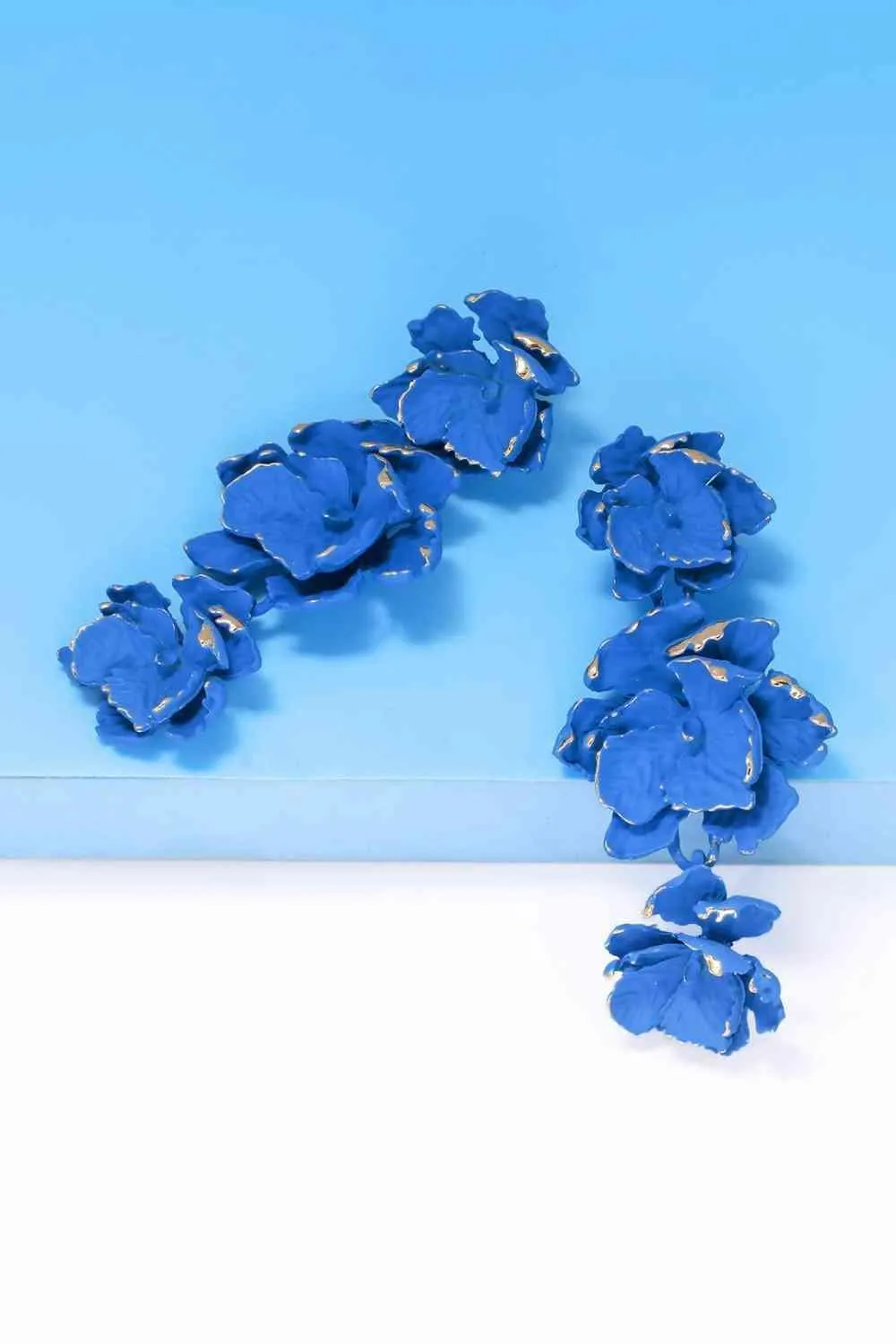 Vibrant Zinc Alloy Flower Dangle Earrings