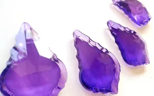 Violet French Cut Chandelier Crystals Pack of 5