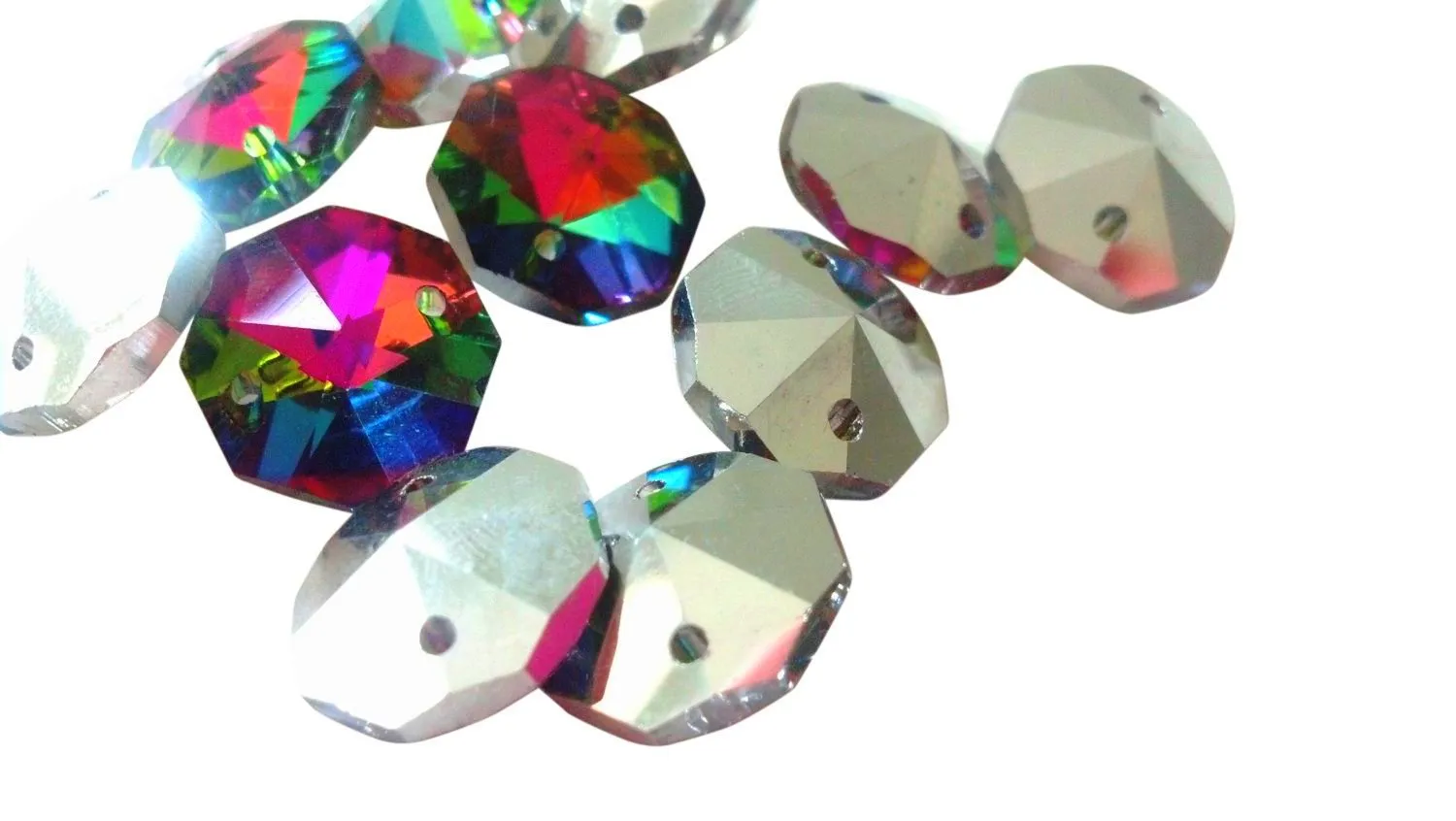 Vitrail Rainbow 14mm Octagon Beads Chandelier Crystals 2 Holes