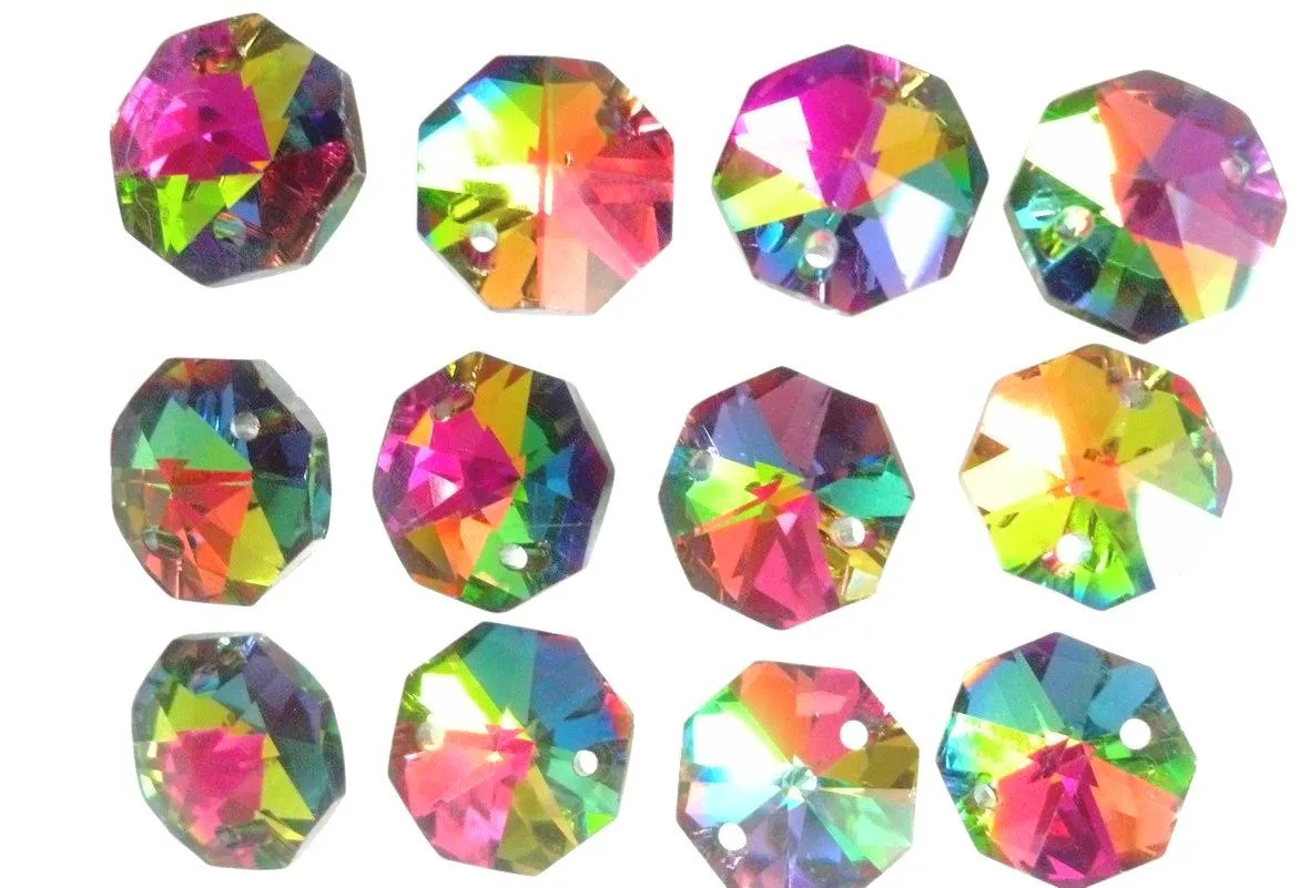 Vitrail Rainbow 14mm Octagon Beads Chandelier Crystals 2 Holes