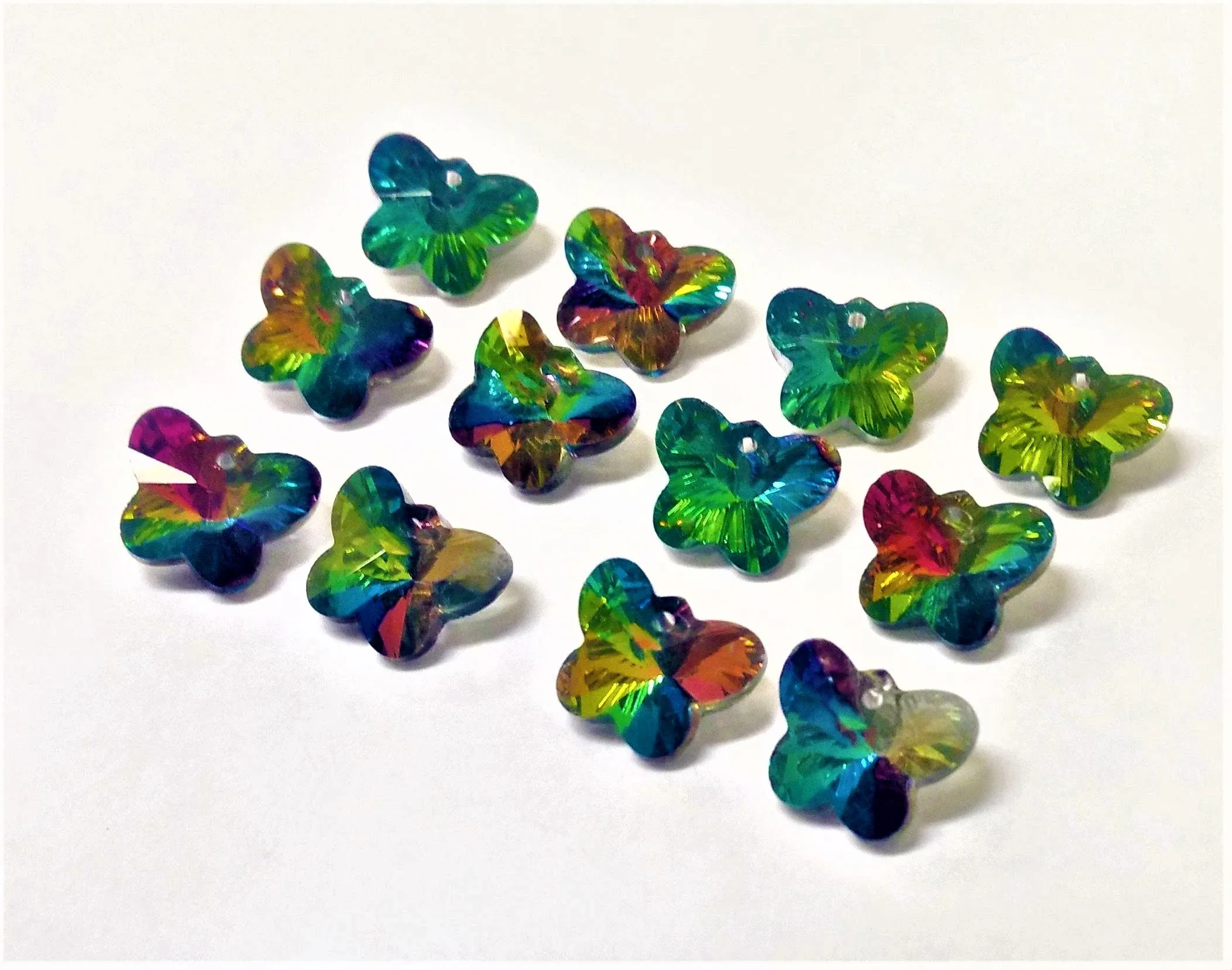 Vitrail Rainbow Butterfly 14mm Beads Chandelier Crystals Prisms