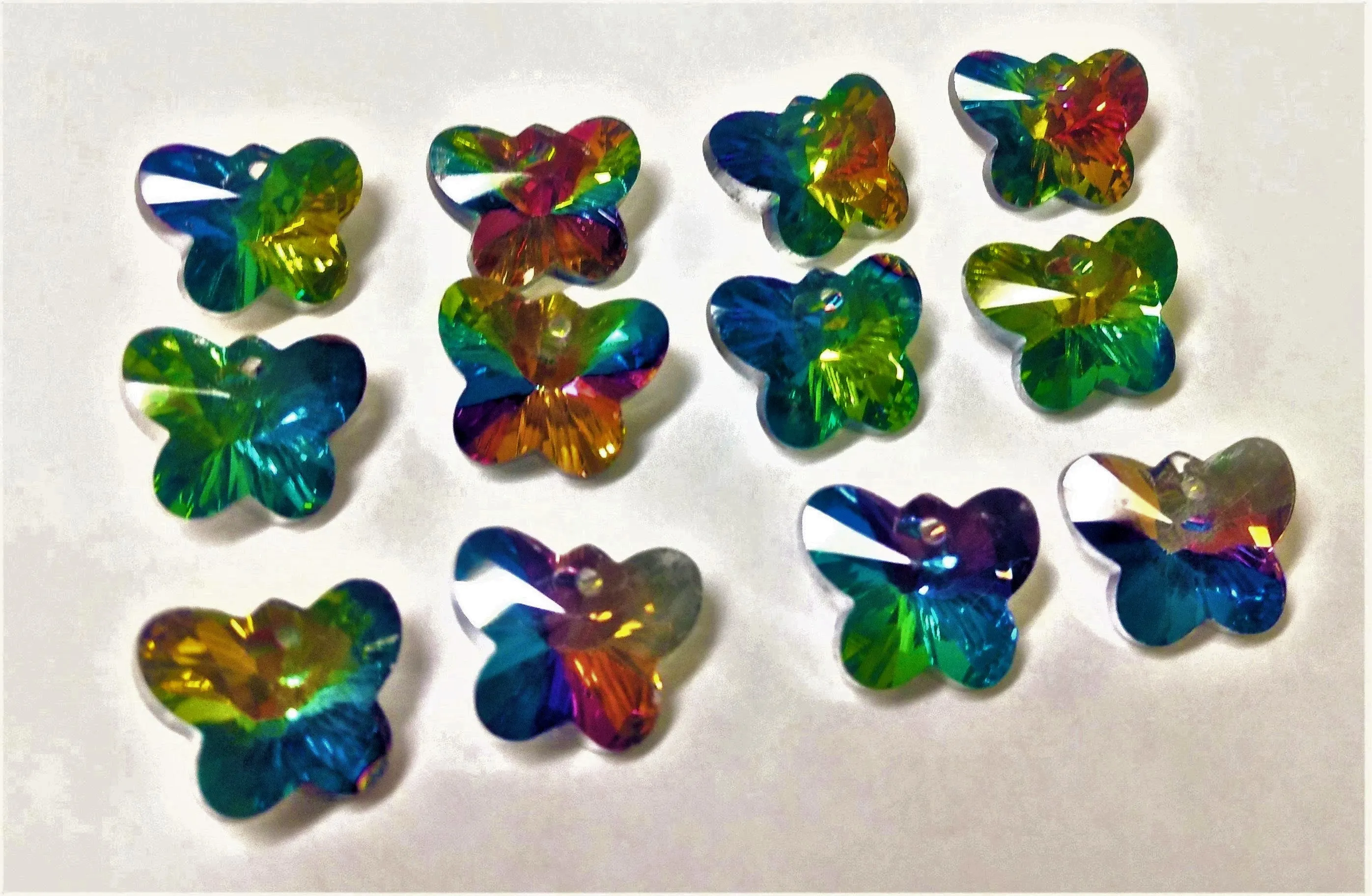 Vitrail Rainbow Butterfly 14mm Beads Chandelier Crystals Prisms