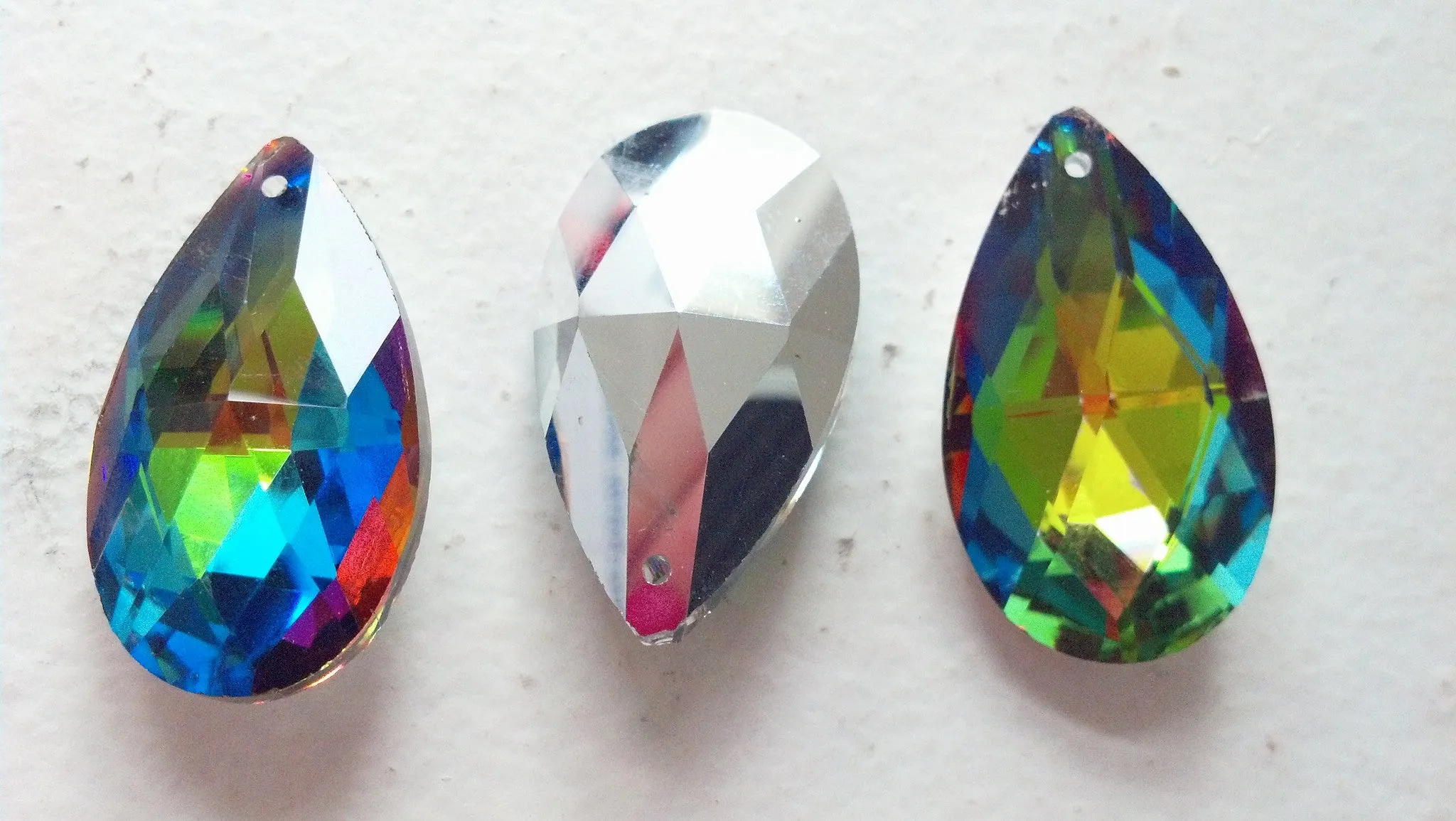 Vitrail Rainbow Teardrop Chandelier Crystals, Pack of 5