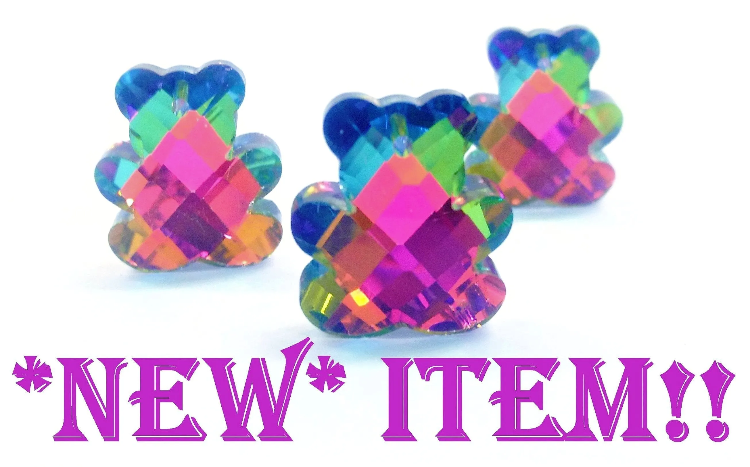 Vitrail Teddy Bear Chandelier Crystal Beads Pendants