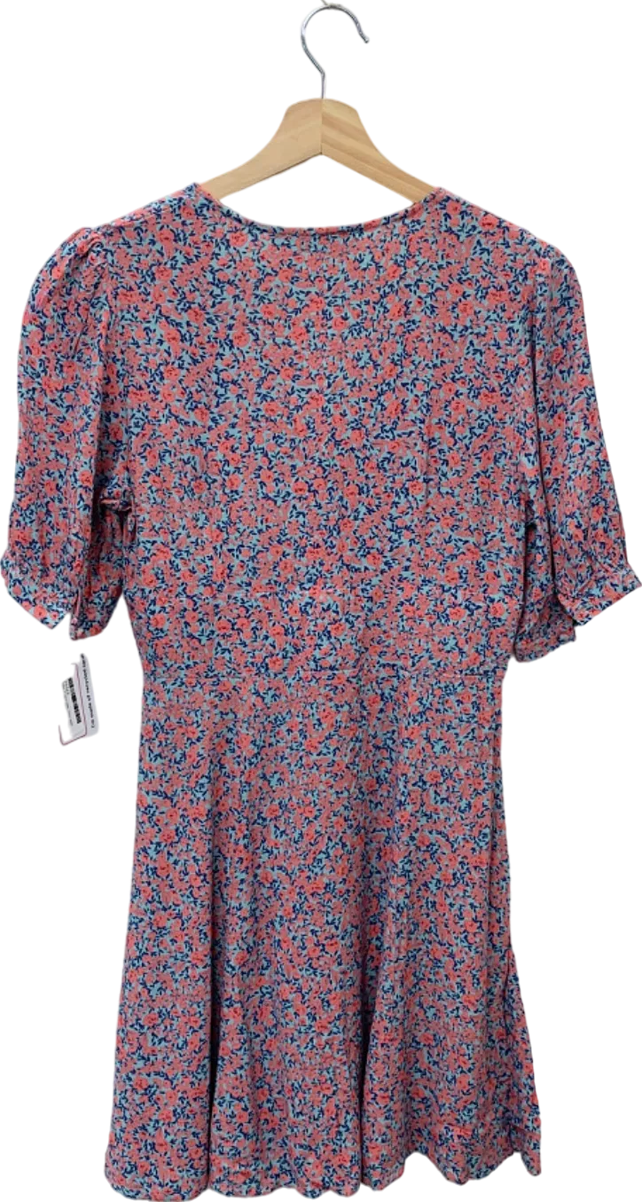 Warehouse Pink Floral Print Dress UK 8