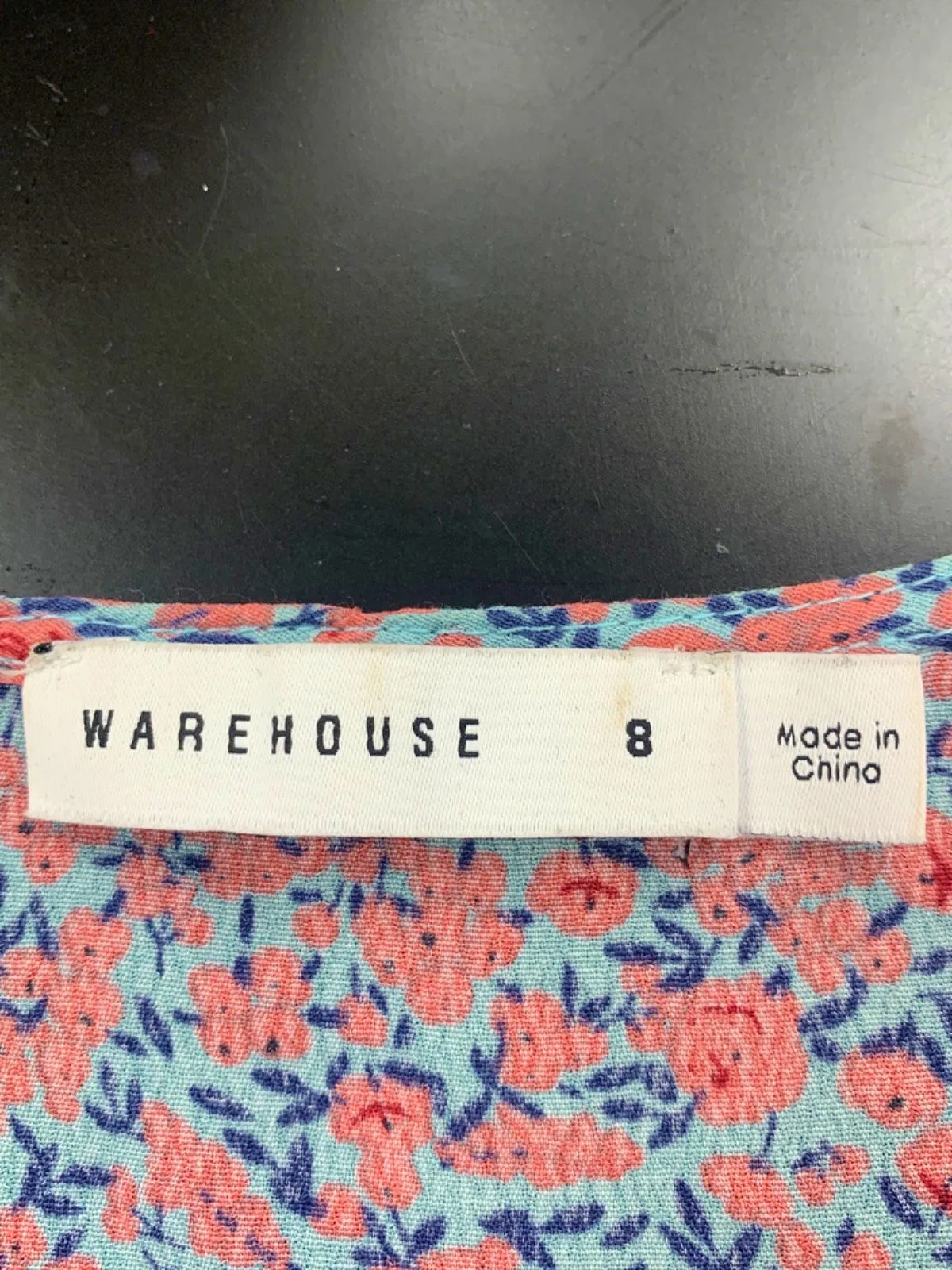 Warehouse Pink Floral Print Dress UK 8